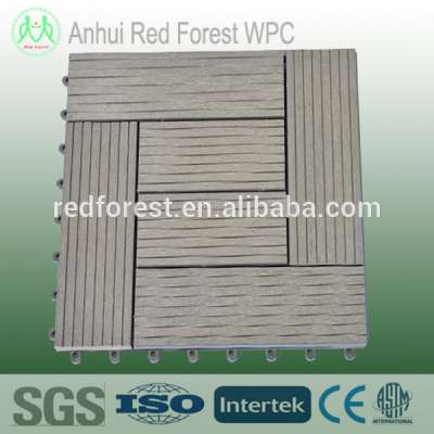 Bamboo plastic outdoor and indoor wpc tiles decking flooring